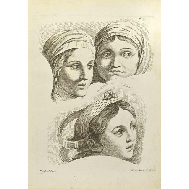 Nicholas Cochin after Raphael, Portraits, Etching, 1755 For Sale