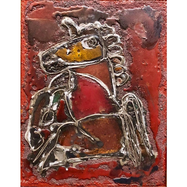 Genre: Modern Subject: Abstract Medium: Mixed Media Surface: Board Dimensions: 28.75 X 24 (size includes frame. signed...