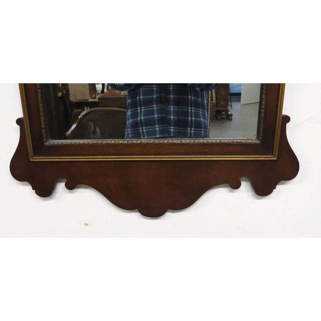 Wood Large Federal Style Mahogany and Gilt Constitution Mirror With Urn and Wheat Finial For Sale - Image 7 of 13