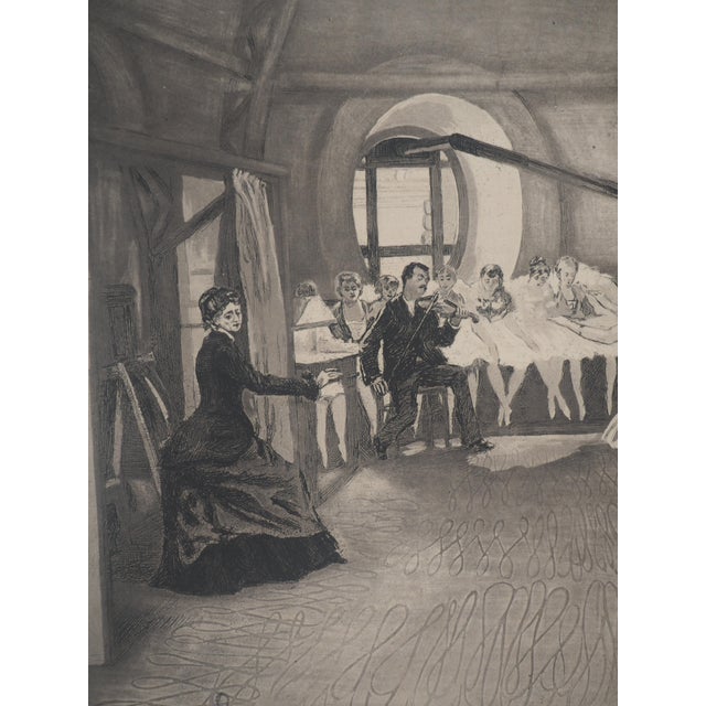 Paul Renouard, Dance Class, 1893, Original Etching For Sale - Image 3 of 7