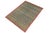 Abstract Eclectic Balochi Blue/Orange Wool Rug - 4'10''x8'3'' For Sale - Image 3 of 11