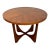 Brutalist Mid-Century Round Walnut Side Table Attributed to Broyhill Brasilia For Sale