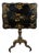 19th Century Napoleon III Folding Table in Black Lacquered Wood with Gilt Decoration For Sale