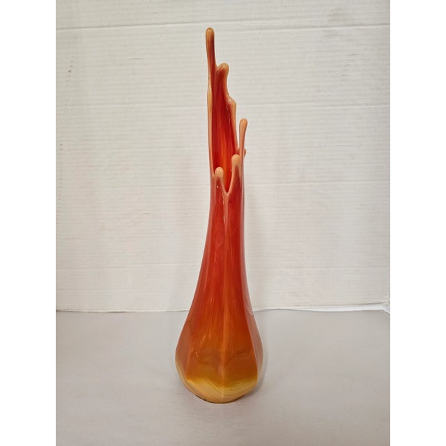 70’s Bittersweet Le Smith Swung Glass Vase Chairish