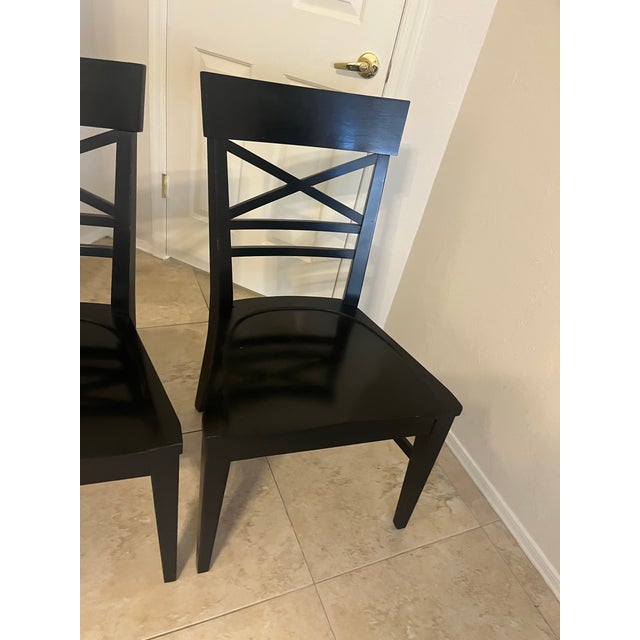 Ethan Allen Black Blake Chairs, Set of Three For Sale - Image 9 of 12