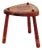 Rustic Tripod Stool with Triangular Seat, 1960s For Sale