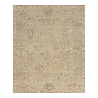 Oushak Wool Blue Area Rug, 12' 2'' X 14'10'' For Sale