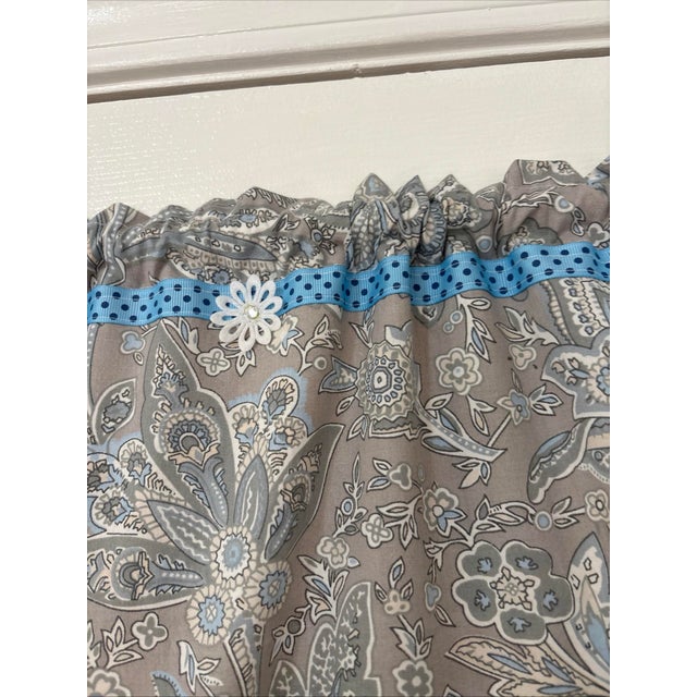 2020s Set of 2 Bistro Valances Handmade New For Sale - Image 5 of 7