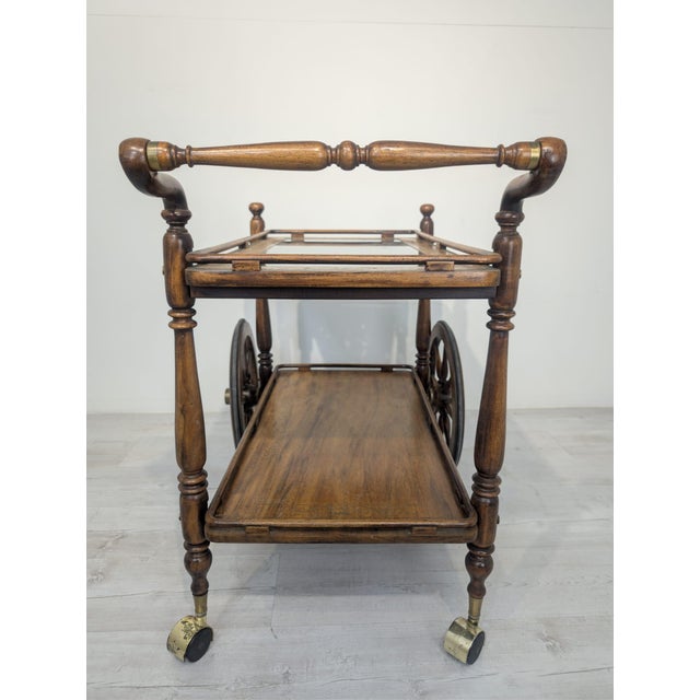 Historic Bar on Wheels with Carved Openwork Ballet For Sale - Image 6 of 15