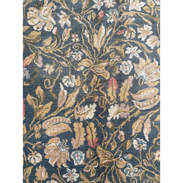 Wool pile genuine hand made very fine vegetable dye Floral design-