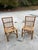 Boho Chic 1970s Pair of Boho Chic Rattan Detailed Side Chairs For Sale - Image 3 of 3