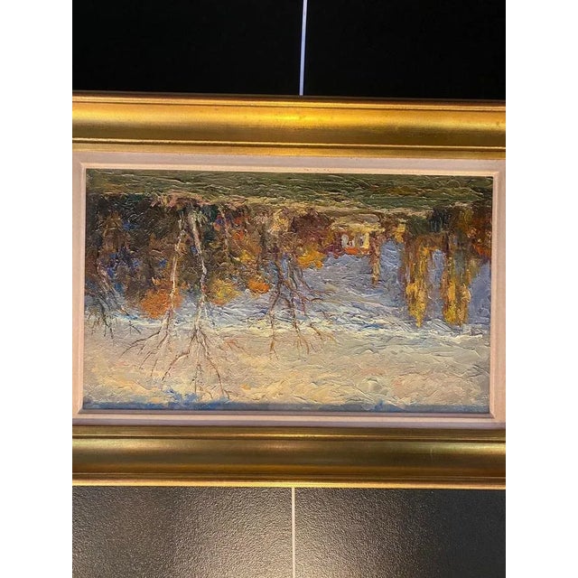 Harry Urban, Impressionist Mountain Range, Oil on Wood, 1950s For Sale - Image 4 of 10