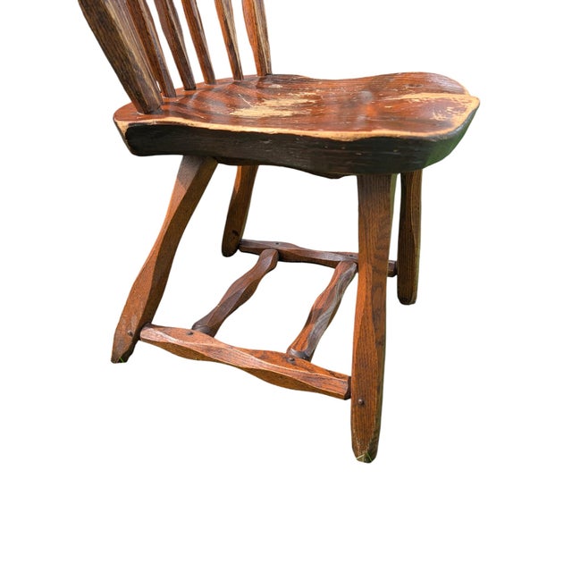 Vintage Hunt Country Furniture Handcrafted Spindle-Back Dining Chairs - Set of 56 For Sale - Image 12 of 18