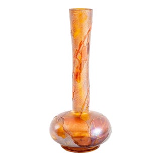 Lhomme Lefevre French Art Nouveau Cameo Glass Vase For Sale