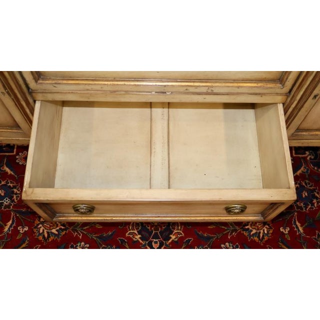 Cream Gustavian Style Marble Top Dresser Commode Chest Attributed to John Richard For Sale - Image 11 of 14