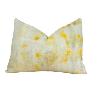 Vintage Naba Tie Dyed Organic Silk Lumbar Pillow For Sale