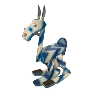 1970's Pop Art Painted Animal Form Child's Toy Scooter by Hollywood Hobby