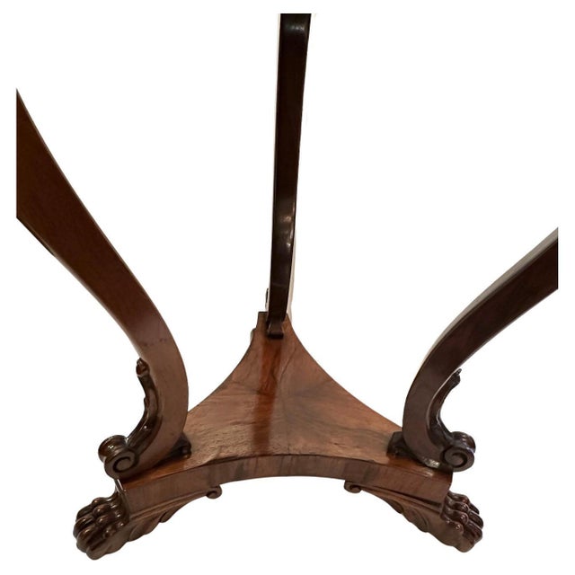 Traditional Continental Walnut and Pecan Veneer Top Round Table 1920's For Sale - Image 3 of 6