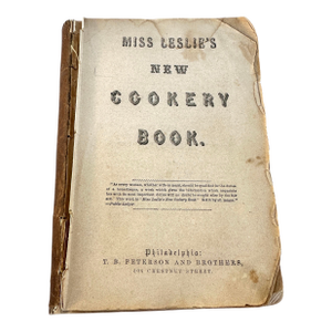 Antique Miss Leslie's Cookery Book