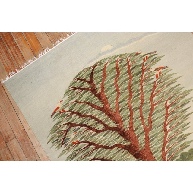 A 20th-century Turkish Kilim with a scenery kilim Details rug no. j3692 size 3' 3" x 4' 5" (99 x 135 cm)