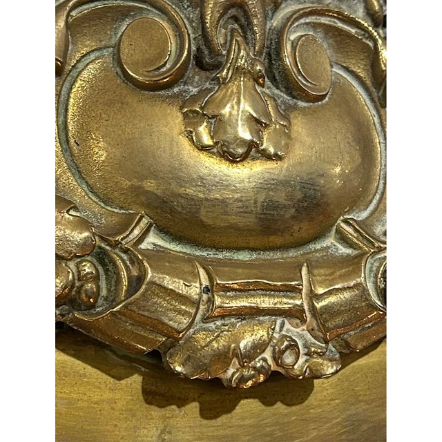 Early 20th Century Victorian Era Brass Mirror For Sale - Image 4 of 4