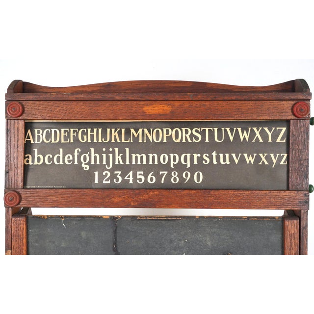 Traditional 1920s Antique Litho Plate Educational Scroll Blackboard For Sale - Image 3 of 14