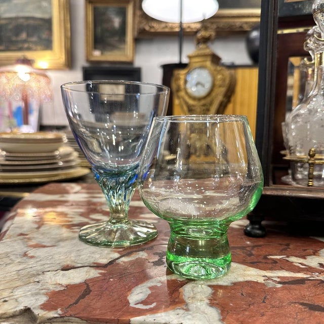 Postmodern Postmodern Bahia Glass Set in Blown Glass by Bormioli Rocco, Italy, 1980s, Set of 8 For Sale - Image 3 of 18