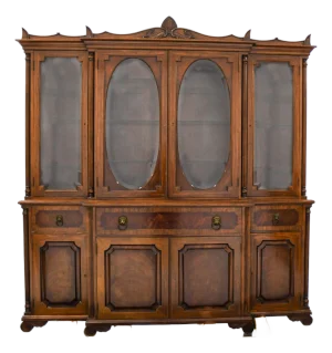 Traditional Mahogany Drop Front Secretary Cabinet