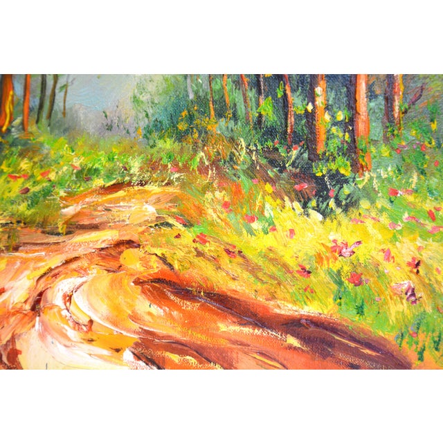 Early 21st Century Forest Path.Modern Original Hand Painting. For Sale - Image 5 of 11