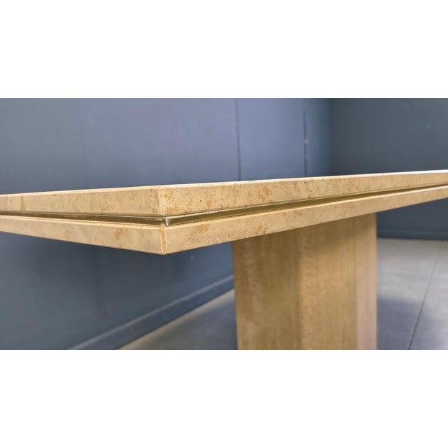 Vintage Travertine Dining Table, 1970s For Sale - Image 11 of 15