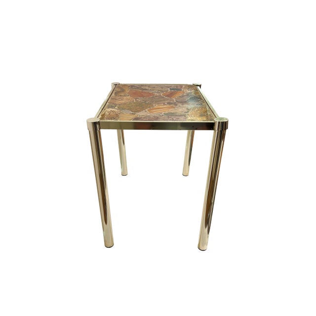 Mid 20th Century Mid 20th Century Grand Tour Style Marble Pattern in Resin Drink or Side Table For Sale - Image 5 of 8