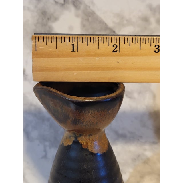 Ceramic 1990s Japanese Studio Pottery Saki Vessel For Sale - Image 7 of 13