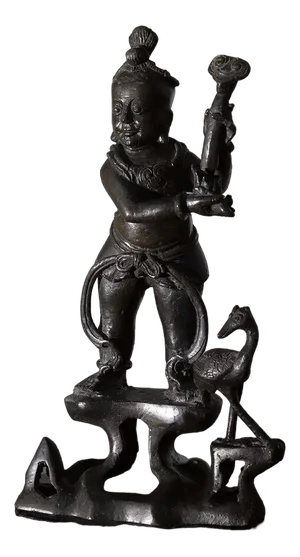 Chinese Ming Dynasty Bronze Taoist Figure, 16th Century