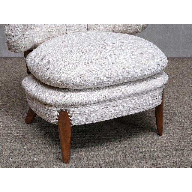 Wood Lounge Chairs in Pierre Frey Tweed and Beech by Otto Schulz, Sweden, 1940s, Set of 2 For Sale - Image 7 of 15