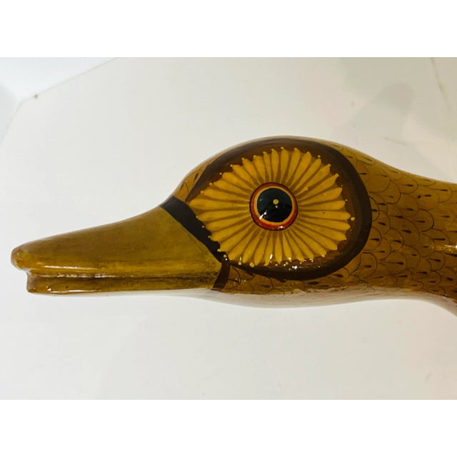 Mexican Vintage Ser Mal Sergio Bustamante Style Mexico Paper Mache Goose For Sale - Image 3 of 11