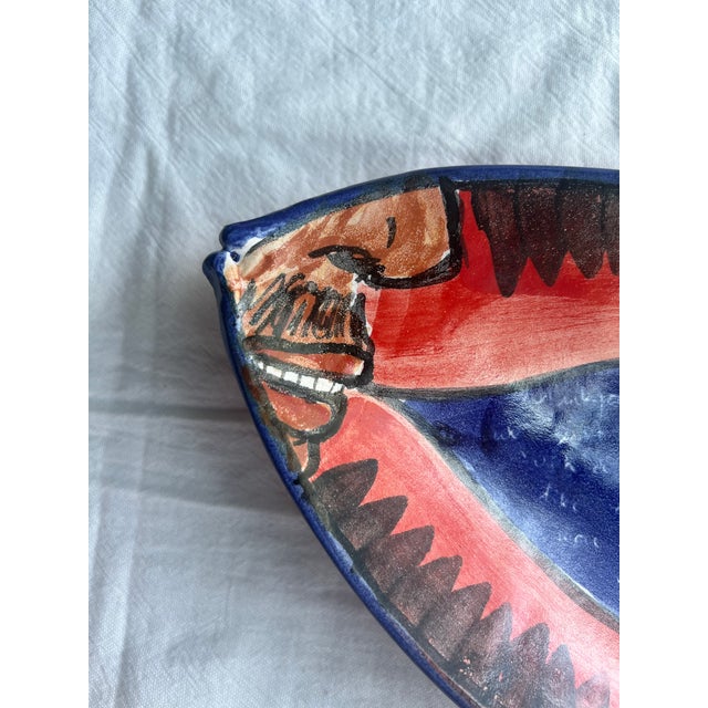 1990s Hand-Made Oval Art Bowl For Sale - Image 5 of 7
