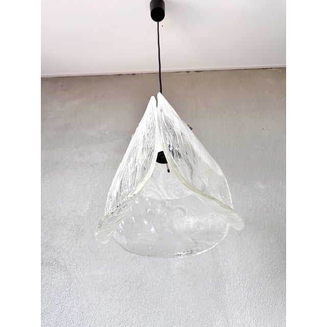 Vintage Pendant Light in Glass from Kalmar, 1970s For Sale - Image 10 of 17