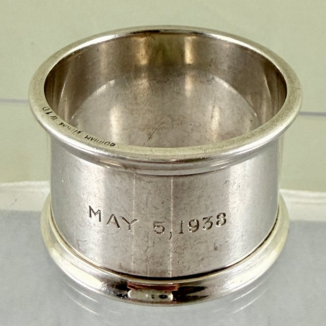 Estate Sterling Silver Napkin Rings, Mixed Set of Four For Sale - Image 9 of 12