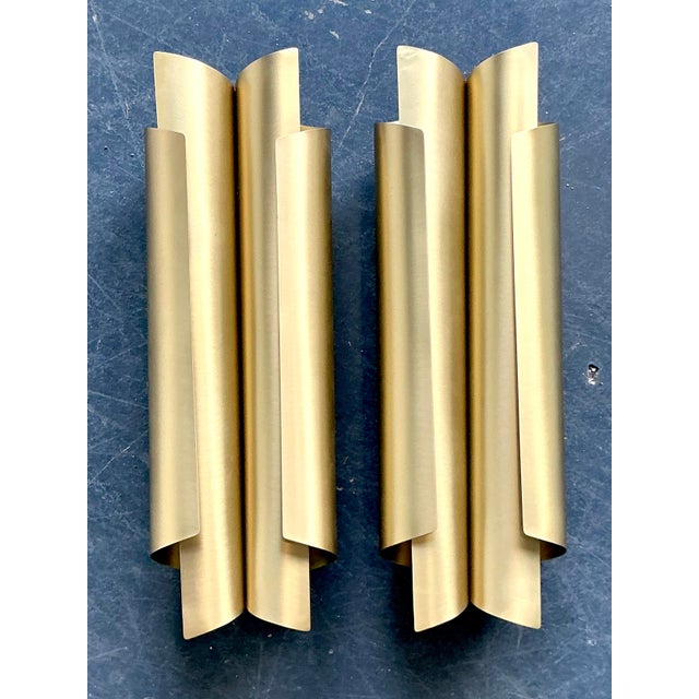 Late 20th Century Vintage Boho Brabbu “Cyrus” Double Cylinder Wall Light Sconce - A Pair For Sale - Image 5 of 7