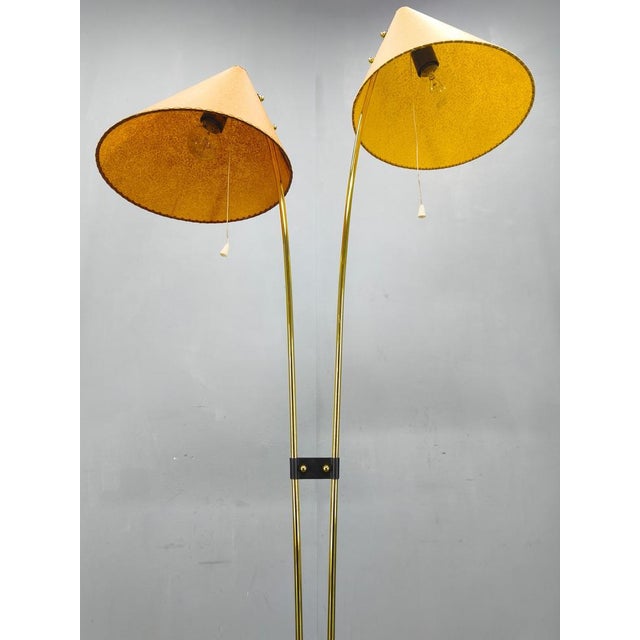 Mid-Century Japanese Style Brass Floor Lamp, 1960s For Sale - Image 10 of 16