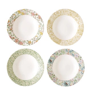 Spode Morris & Co Bistro Pasta Bowl 10.5", Assorted Set of 4 For Sale