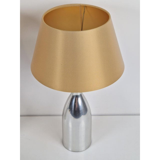 Silver Vintage Alu Bottle Table Lamp from Ikea, 1980s, Set of 2 For Sale - Image 8 of 10