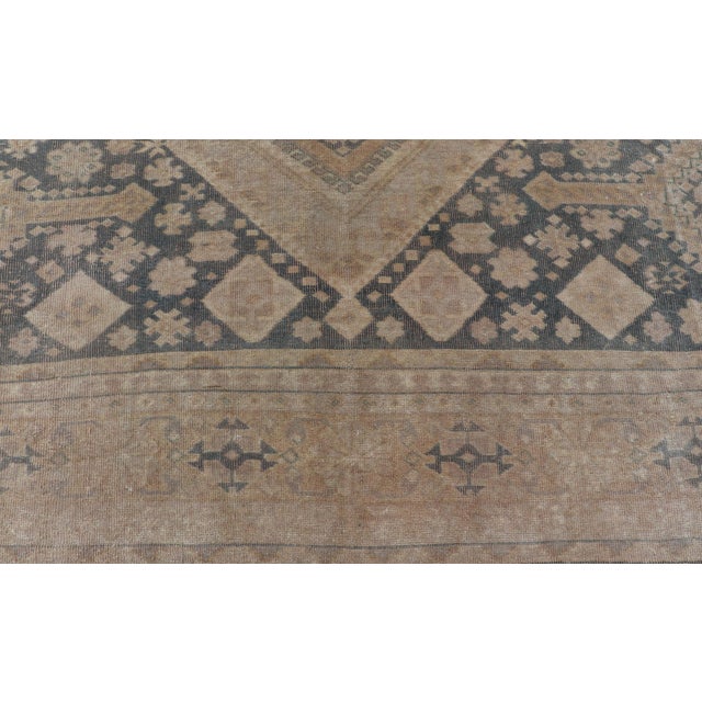 Antique Turkish Sivas Rug With Diamond Medallions and Allover Floral Field For Sale In Atlanta - Image 6 of 13