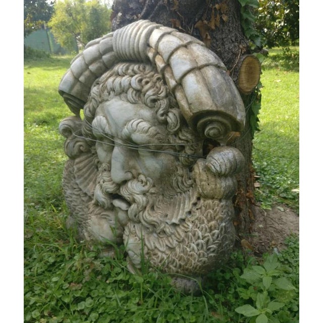 Unknown, Neptune Mask, 19th Century, Marble For Sale - Image 4 of 6