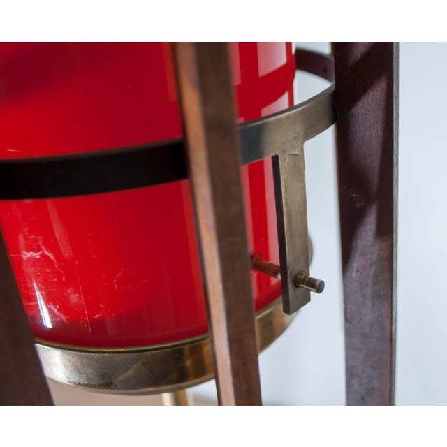 Mid-Century Murano Glass and Teak Floor Lamp from Vistosi, 1950s For Sale - Image 11 of 13