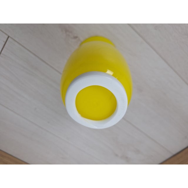 Opalino Series Vase in Yellow Murano Glass from Venini, 1990s For Sale - Image 6 of 8