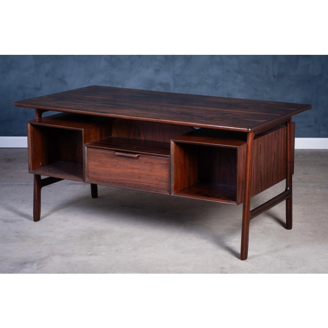 Rosewood Desk by Gunni Omann for Omann Jun Møbelfabrik, 1960s For Sale - Image 6 of 14
