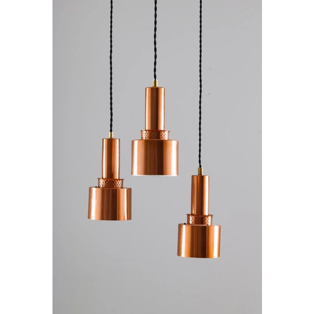 Copper T292 Pendant by Hans-Agne Jakobsson, 1960s, in Very Good conditions. Designed 1960 to 1969 European Plug (up to...