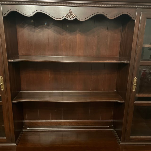 1980s Ethan Allen Queen Anne China With Hutch Chairish