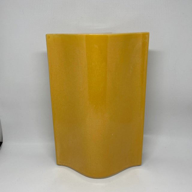 Vintage Amber Yellow Mikasa La Ronde Moselle Vase For Sale - Image 12 of 13